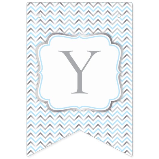 Cross-banner-blauw en zilver vlaggetjes (Tweede vlag)