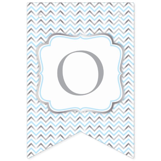 Cross-banner-blauw en zilver vlaggetjes (Derde vlag)