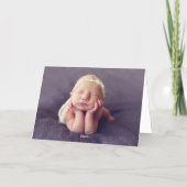 Cross Banner Script Religieus Dankjewel Foto Roze Folie Wenskaart (Achterkant)