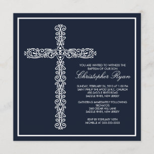 Cross-Baptism Christening Boy Baptisme Inture Kaart