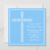 Cross-Baptism Christening Boy Baptisme Inture Kaart (Voorkant)