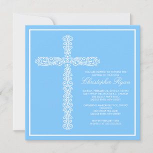 Cross-Baptism Christening Boy Baptisme Inture Kaart