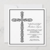 Cross Baptisme Christening Baby Baptisme Indeling Kaart (Voorkant)
