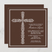 Cross Baptisme Christening Baby Baptisme Indeling Kaart (Voorkant / Achterkant)