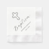 Cross Baptisme Paper Napkin Servet (Voorkant)