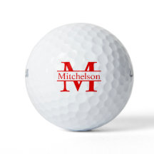 Cross Bar Red LR Monogrammed