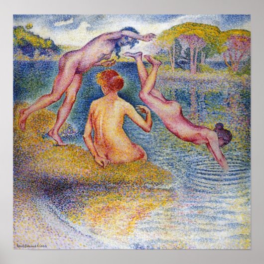 Cross - Bathers, 1902 Poster (Voorkant)