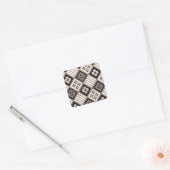 Cross Batik Vierkante Sticker (Envelop)
