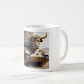 Cross Between A Tank And A Texas Longhorn Steer Koffiemok (Voorkant rechts)