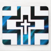 Cross black dark blue muismat (Voorkant)