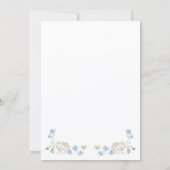 Cross Blue Floral Welcome to Baptism Announcement (Achterkant)