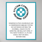 Cross Blue Heart Compromisimmunsysteem Poster (Voorkant)