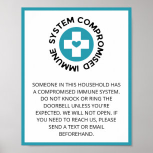 Cross Blue Heart Compromisimmunsysteem Poster