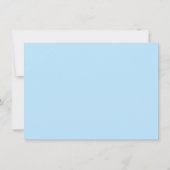 Cross Blue Stripes Boy Foto Baptisme Uitnodiging (Achterkant)