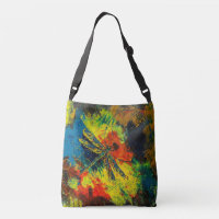 Cross Body Dragonfly Abstracte kunsttas