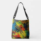 Cross Body Dragonfly Abstracte kunsttas Crossbody Tas (Voorkant)
