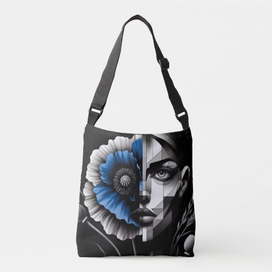 Cross-body tas, Abstract, Poppy, Crossbody tas (Voorkant)