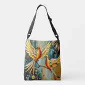 Cross-body tas, Abstract, Vogels Crossbody Tas (Achterkant)