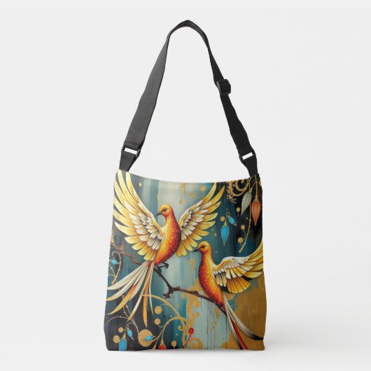 Cross-body tas, Abstract, Vogels Crossbody Tas (Voorkant)