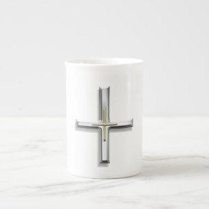 Cross Bone China Mok