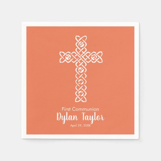 Cross-Bright Peach | Communauteit Baptism Christen Servet (Voorkant)