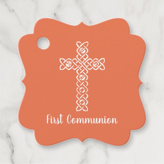 Cross | Briljessaptisme Christening Bedankjes Labels (Voorkant)