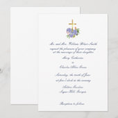 Cross bruiloft uitnodiging, hortensia, Jubileum Kaart (Voorkant / Achterkant)