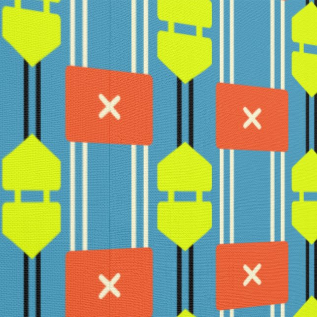 Cross Button Connector Summer Behang (Zoom)