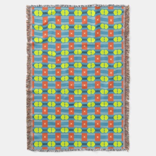 Cross Button Connector Throw Blanket Deken (Voorkant Verticaal)