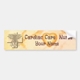 Cross Caduceus Cardiac Care Nurse Bumpersticker