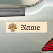 Cross caduceus doctor bumpersticker (Op auto)
