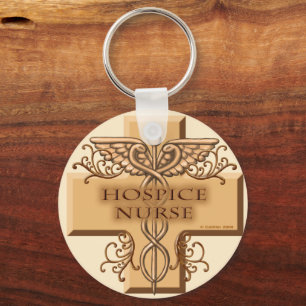 Cross Caduceus Hospice Nurse Sleutelhanger