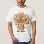 Cross Caduceus Hospice Nurse T-shirt (Voorkant)
