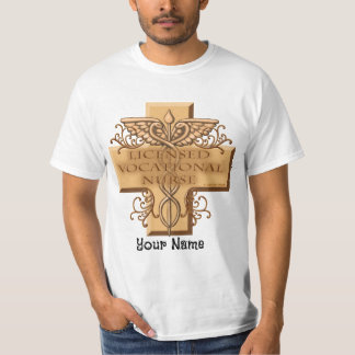 Cross Caduceus LVN Nurse T-shirt