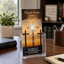 Cross Calvary Pasen Rack Card, Doe mee met onze di Reclamekaart