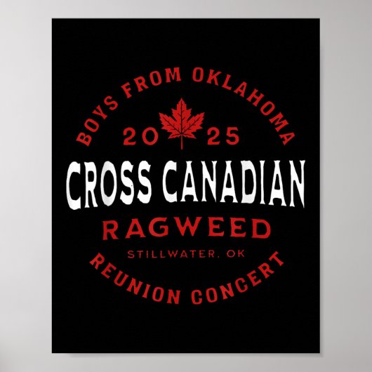 Cross Canadian Ragweed Concert 2025 Poster (Voorkant)