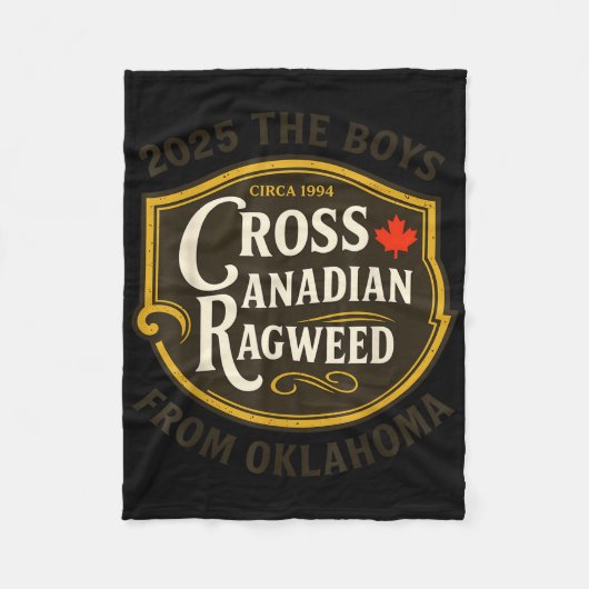 Cross Canadian Ragweed de jongens uit Oklahoma Con Fleece Deken (Voorkant)