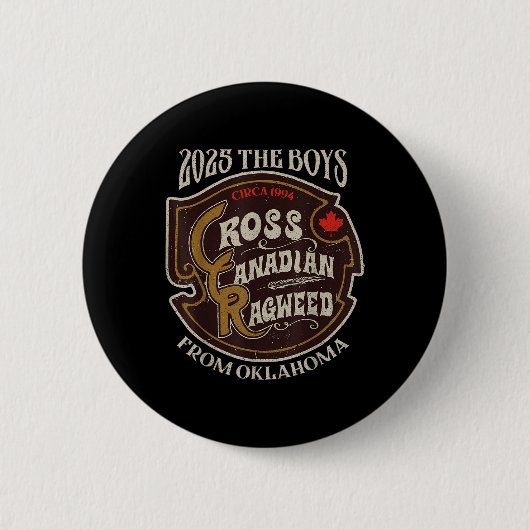 Cross Canadian Ragweed de jongens uit Oklahoma Con Ronde Button 5,7 Cm (Voorkant)