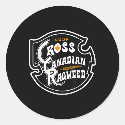 Cross Canadian Ragweed Ronde Sticker (Voorkant)
