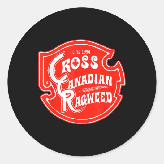 Cross Canadian Ragweed Ronde Sticker (Voorkant)