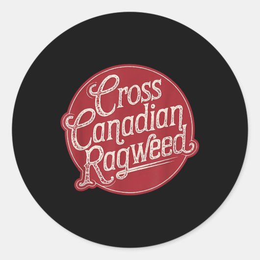 Cross Canadian Ragweed Ronde Sticker (Voorkant)