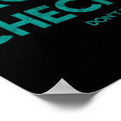 Cross Check. Don't Blow It Funny Quote Flight Atte Poster (Hoek)