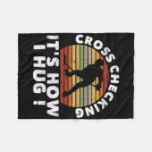 Cross Checking is hoe ik knuffel Grappige IJshocke Fleece Deken (Voorkant (Horizontaal))