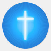 Cross - Christelijk Blue Sticker (Voorkant)