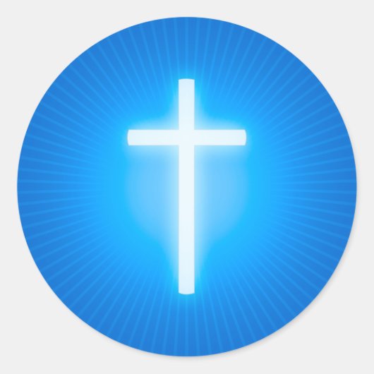Cross - Christelijk Blue Sticker (Voorkant)