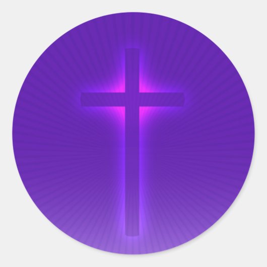Cross - Christelijk ticker Ronde Sticker (Voorkant)
