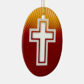 Cross - Christelijk versiering Keramisch Ornament (Rechts)