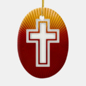 Cross - Christelijk versiering Keramisch Ornament (Voorkant)