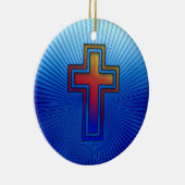 Cross - Christelijk versiering Keramisch Ornament (Rechts)