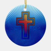 Cross - Christelijk versiering Keramisch Ornament (Voorkant)